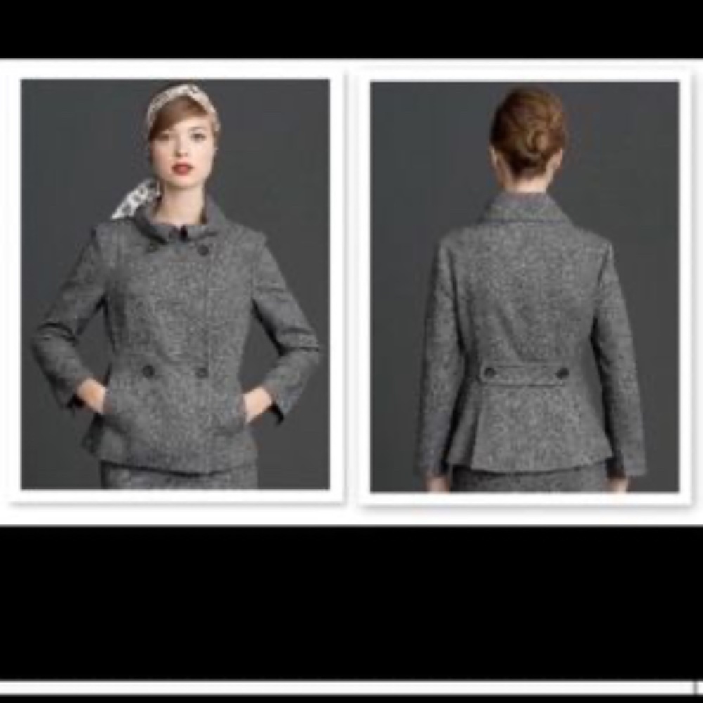 Banana Republic MADMEN, Elegant Gray Tweed Jacket - Picture 12 of 13